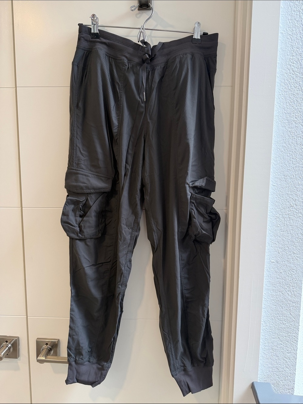 Lululemon Women's Dark Gray Cargo Jogger Pants.
